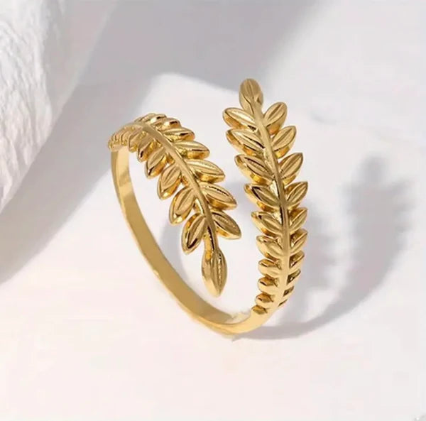 Wheat Leaf Adjustable Ring