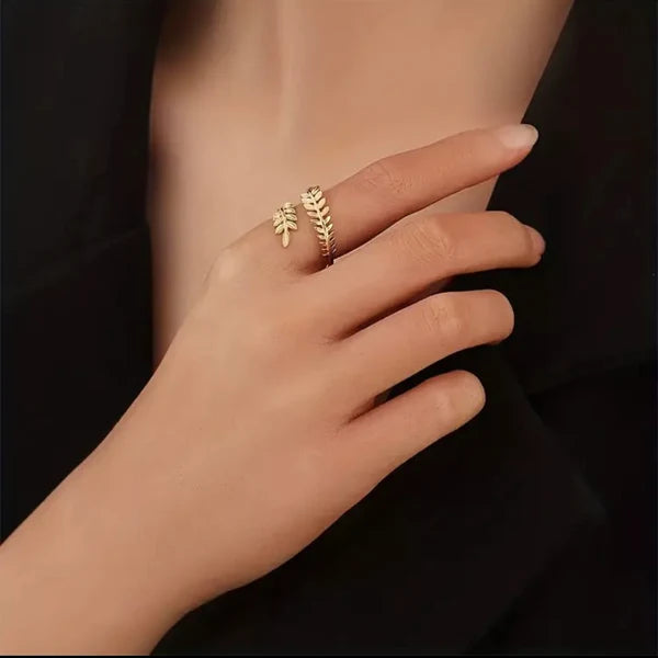 Wheat Leaf Adjustable Ring