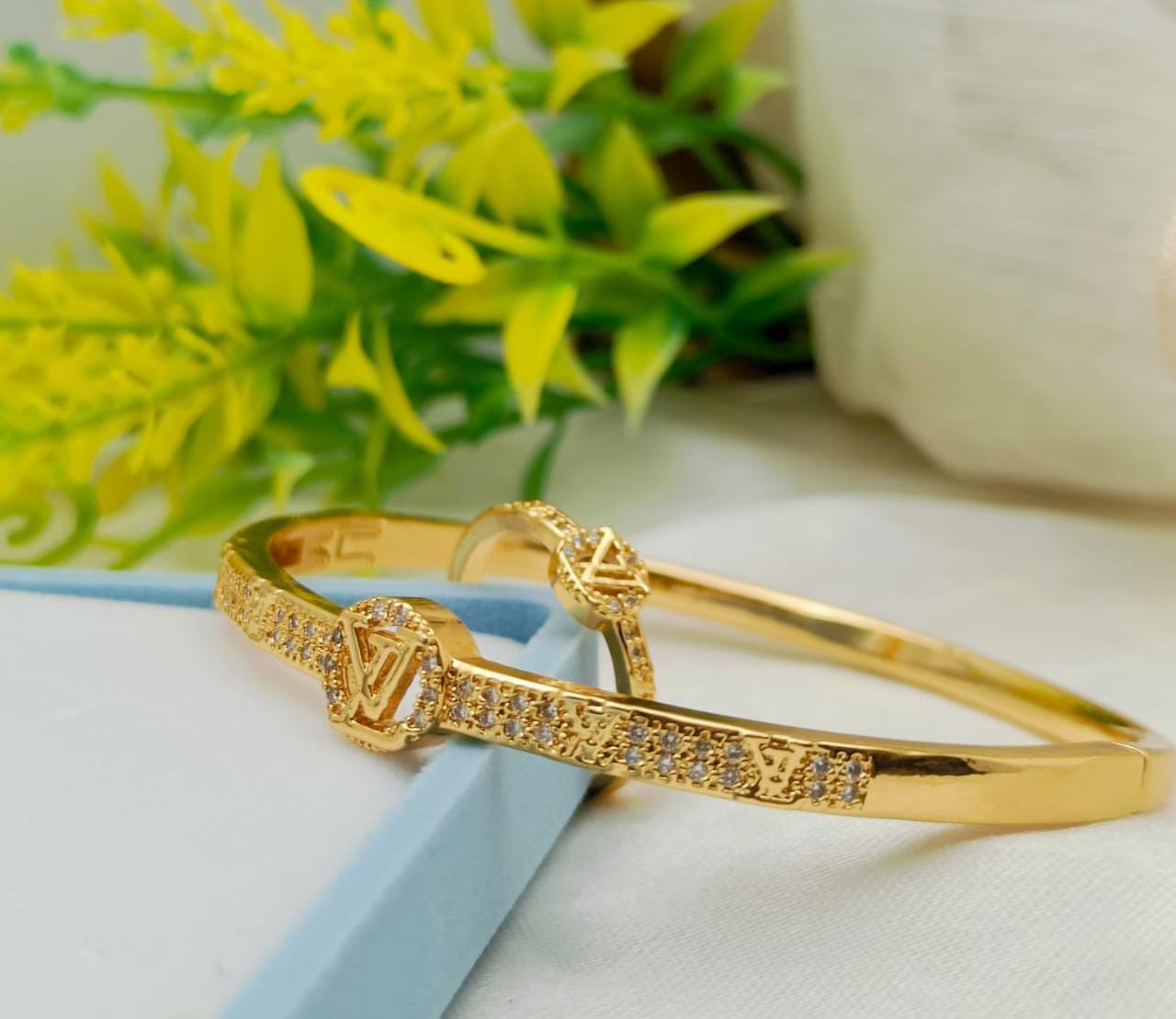 Eleganza Gold-Tone Cubic Zirconia Bracelet & Ring Set